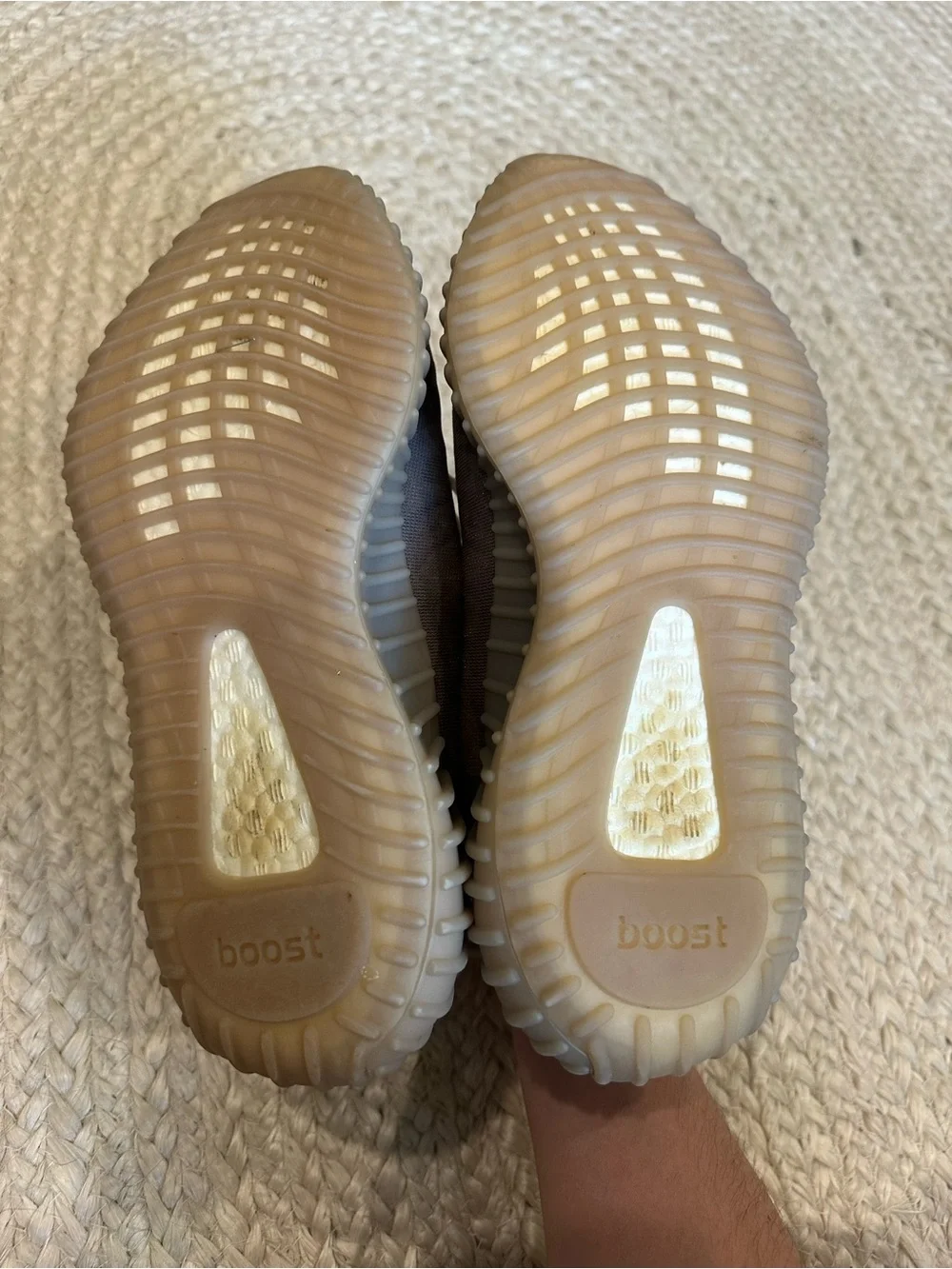adidas Yeezy-style Men or women’s Sneakers in Light Gray Purple Taupe